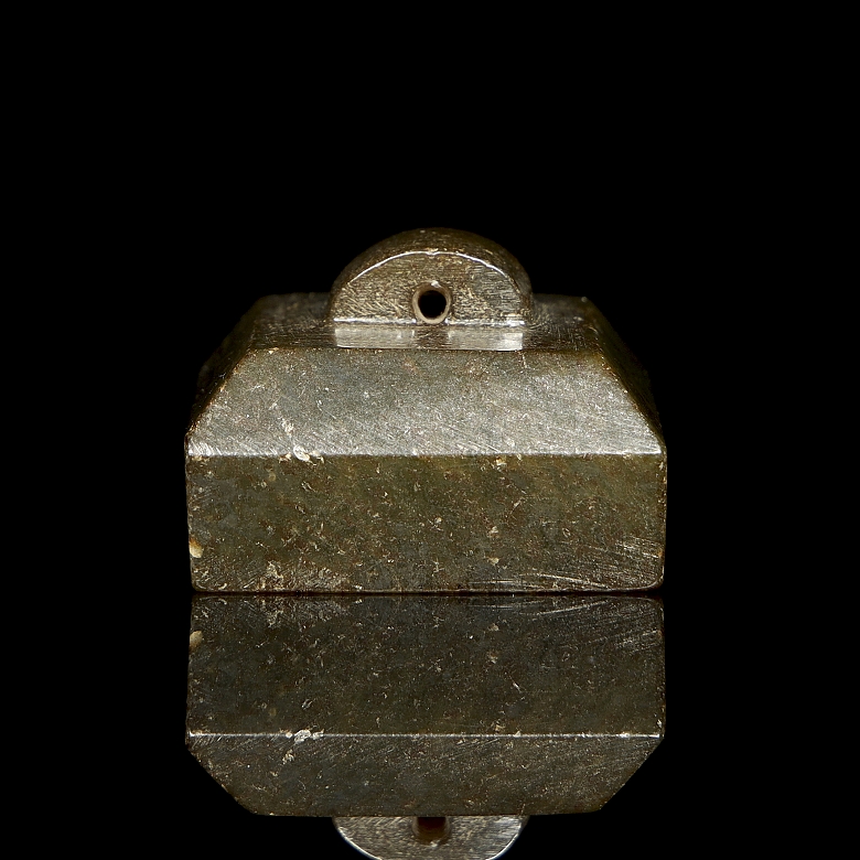 Sello cuadrangular de jade, dinastía Han