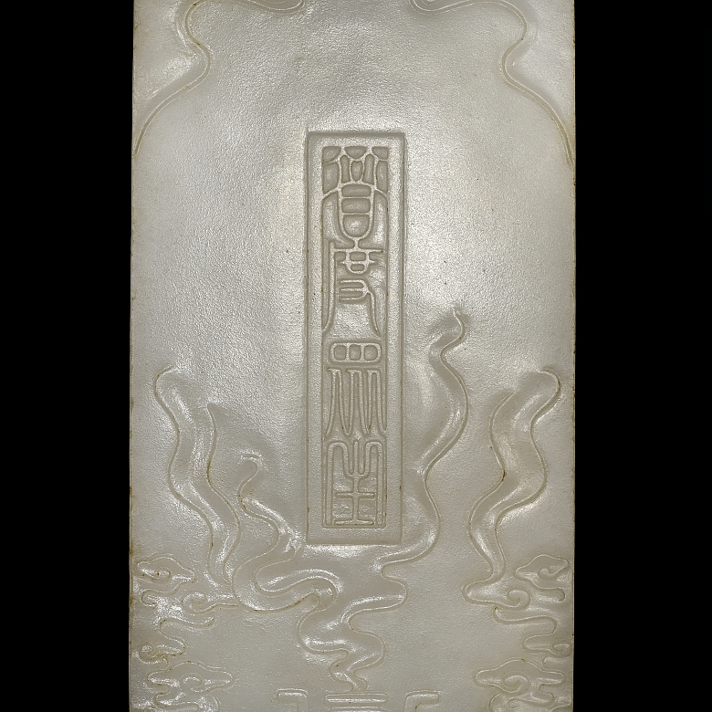 Placa de jade blanco 