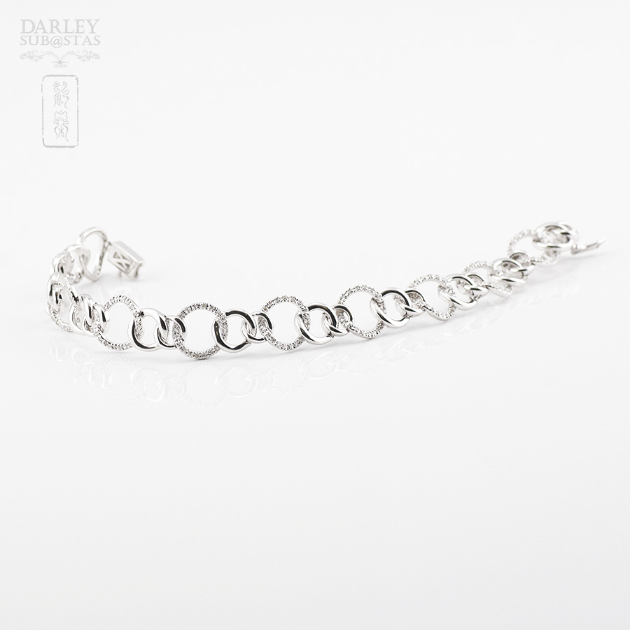 18k白金钻石手链